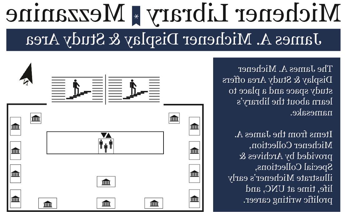 Map of Michener Library mezzanine